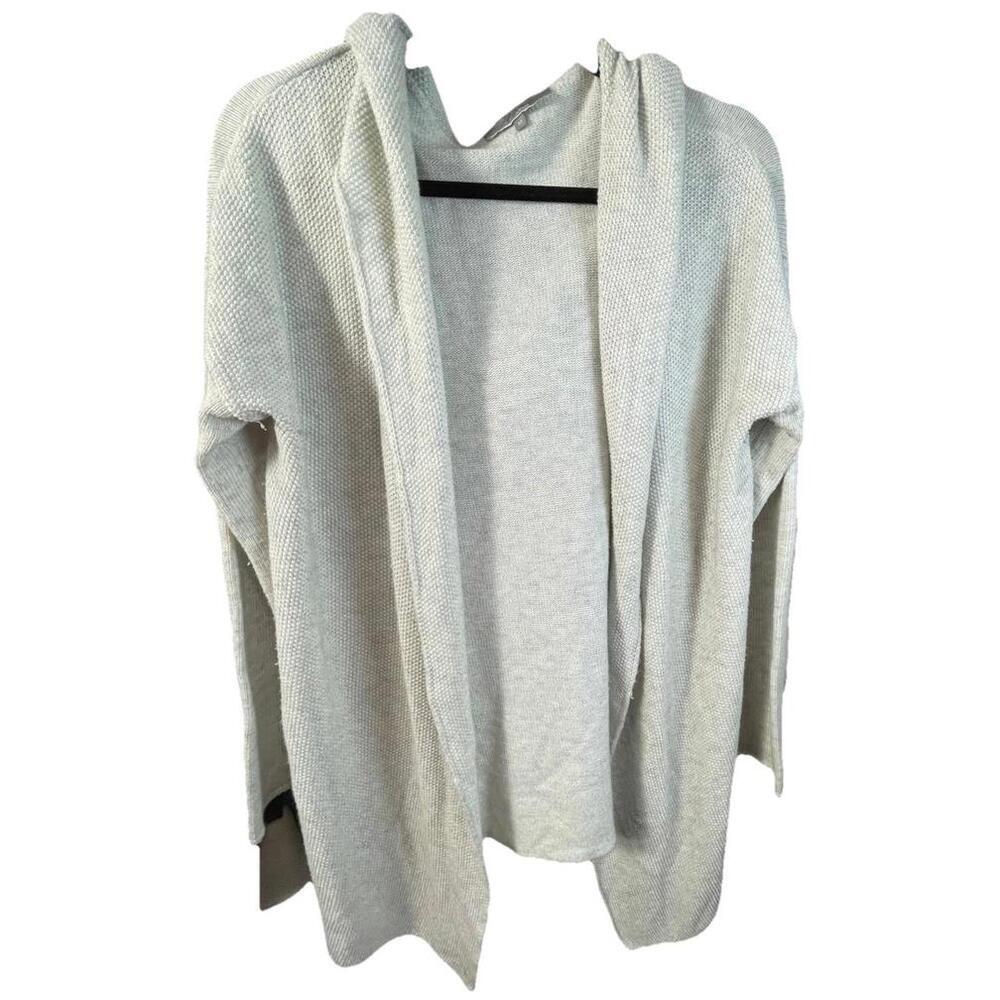 Mia & Tess knitted Light Gray Hooded Cardigan Size Medium